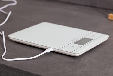 Ваги для кави NUTRI FIT Mini з таймером, USB-C, LED-дисплеєм, 2 кг/0,1 г, чорний (EK9380HR-weiss)