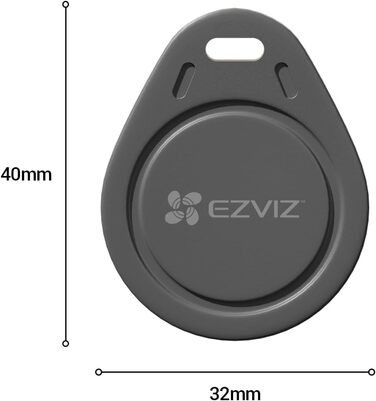 Відеодомофон EZVIZ CP7 з дверним дзвінком, 2K камера, розпізнавання осіб, push-повідомлення, двосторонній аудіо, кольоровий сенсорний екран, Dual Band, для зовнішнього використання, RFID картка
