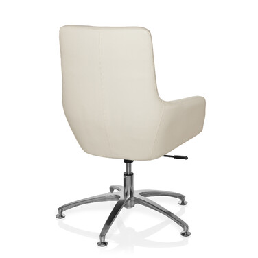 Крісло для відпочинку SHAKE 300, штучна шкіра, кремовий колір, hjh OFFICE