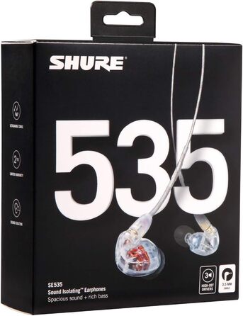 Навушники-вкладиші Shure SE535, прозорі