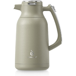 Термос IDEUS 2л з нержавіючої сталі, двостінний, вакуумна ізоляція, для кави та чаю, BPA-free, колір Celadon