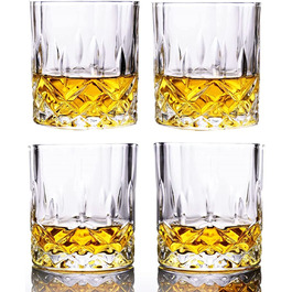 Склянки для віскі GLASKEY 4 шт 300 мл класичні прозорі