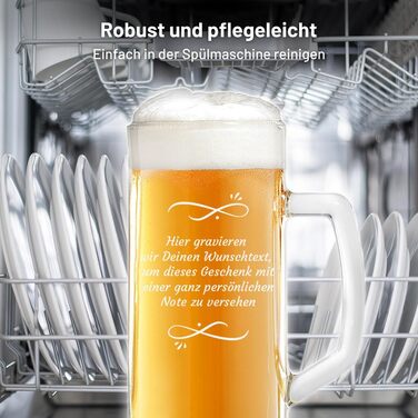 Пивний кухоль 0.5л з персональним гравіюванням - подарунок чоловікові на День народження, День батька, ювілей. Напис на замовлення. Для Pils, Craft Beer