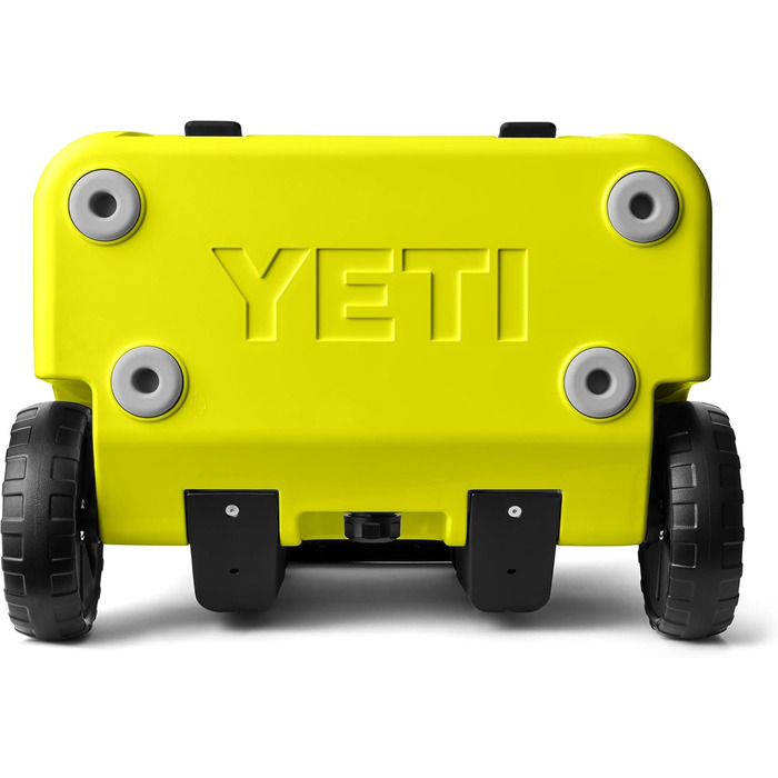 Чорний ящик YETI Roadie 32 на колесах, ізольований (жовтий Firefly)