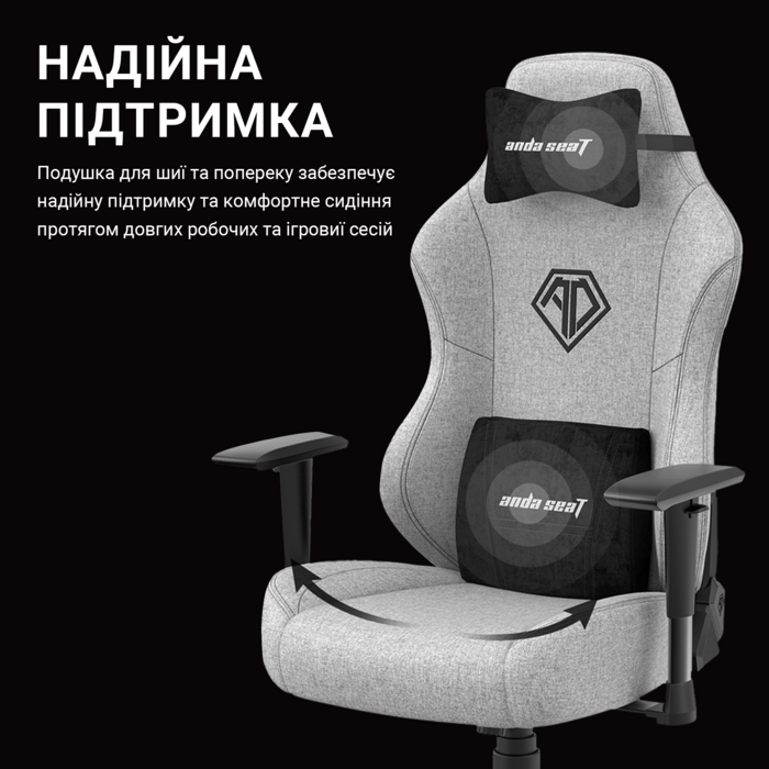 Крісло ігрове Anda Seat Phantom 3 Black/Gold Size L