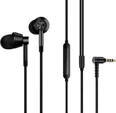 Навушники 1MORE E1010 Quad-Driver Hi-Fi In-Ear з мікрофоном та пультом керування. Сумісні з iOS та Android. Чорний колір.