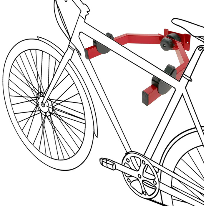 Настінний гачок для підвішування велосипеда з шасі горизонтально