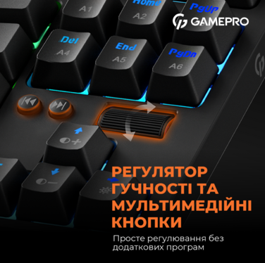Дротова механічна клавіатура GamePro MK180B (Red) з Hot-Swap RGB Black