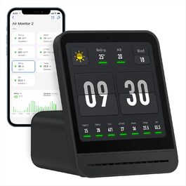 Монітор якості повітря Qingping Gen 2: PM2.5, CO2, PM10, температура, вологість, шум. Оновлений моніторинг та будильник