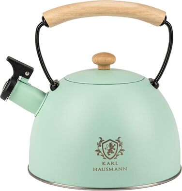 Електричний чайник Karl Hausmann 2.5L з автоматичним свистком - нержавіюча сталь, для Induktion, Gas та Electric плит