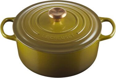 Le Creuset Signature Чавунний жаровня з кришкою, Ø 26 см, 4.2 л, Ocean (Leaf It to Me)
