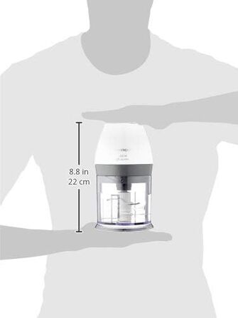 Компактний мульти-подрібнювач (450 Вт), білий, 24 см Д х 15 см Ш х 15 см В, 6280 w