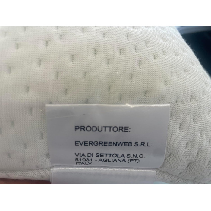Ортопедичні подушки EVERGREENWEB 2 шт. з віскоеластичної піни 40x70x12 см. Зверху - чохол з алое вера. Виробництво Італія.