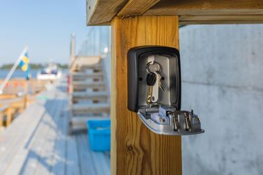 ABUS KeyGarage 787 - ключниці настінна для ключів та дрібних цінностей, чорно-срібна (набір 2 шт.)