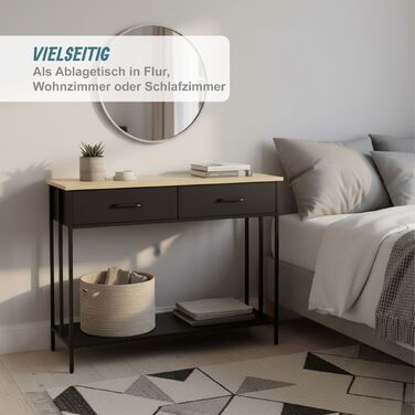 Консольний столик Relaxdays з двома висувними ящиками