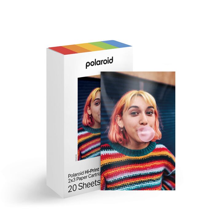 Polaroid Hi-Print 2-ге покоління: Bluetooth-принтер для фото 2x3 дюймів + папір (20 шт.) - білий