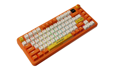 Бездротова механічна клавіатура Ajazz  AK820 MAX  Avocado Switch Orange-White Theme-RGB--With Screen