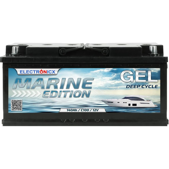 Акумулятор 12V 140Ah GEL Marine Edition для човнів, автофургонів, кемпінгу, сонячна батарея