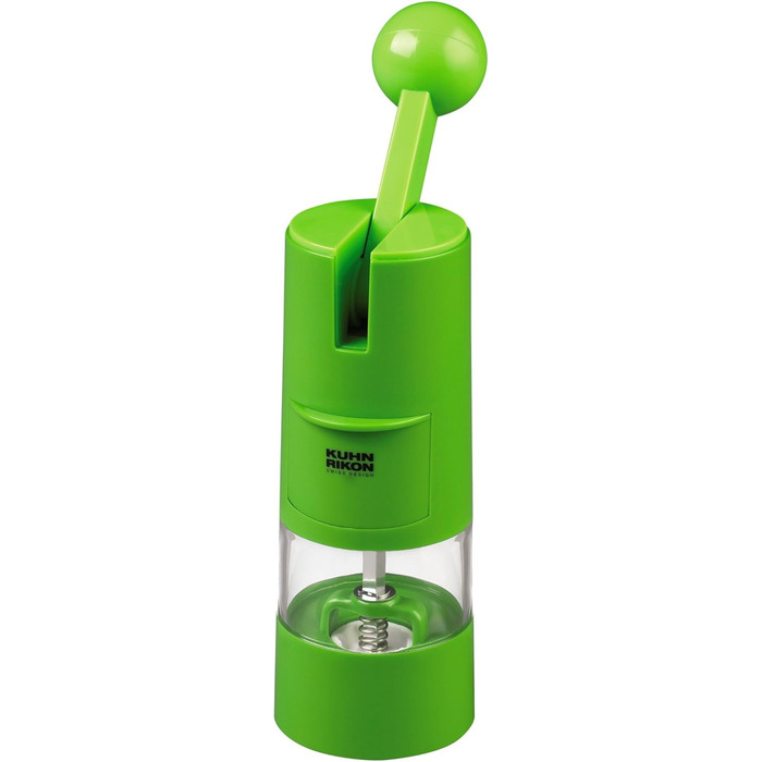 Мельниця для солі та перцю Kuhn Rikon Ratchet, ручна, з регульованим керамічним млинком (зелена)