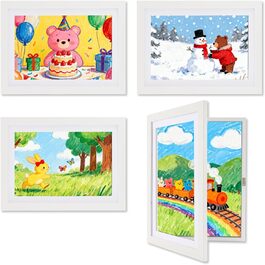 Рамки для дитячих малюнків A4 Kromapolis (2 шт.) з екологічного MDF, дерев'яний колір