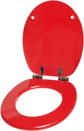 Кришка-сидіння для унітазу Sanilo дерев'яна 47х37,7 см червона