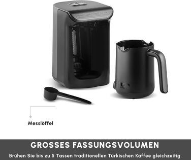 Кавомашина KARACA Hatır для приготування турецького кави з функцією обсмажування, 535W, сірий антрацит