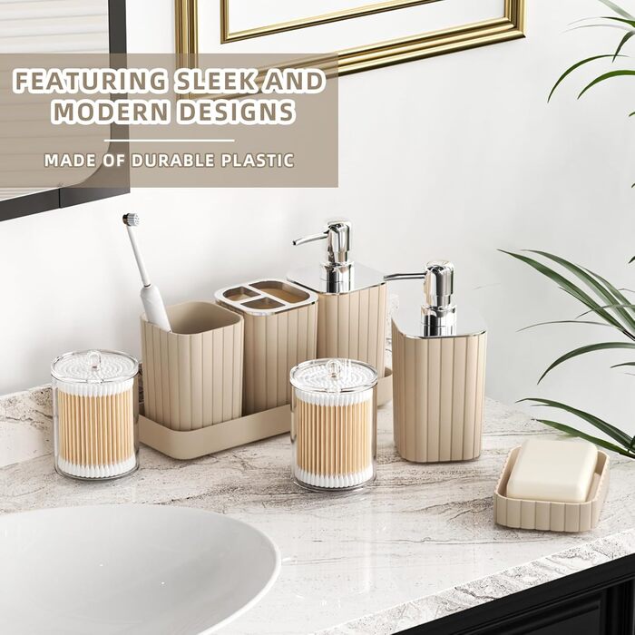 Набір аксесуарів для ванної кімнати, 25 предметів, салатовий, з душовою завісою та килимками