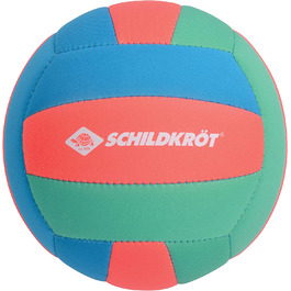 Черепаха 970291 Пляжний волейбол тропічний, неопреновий волейбольний м'яч 5, Ø 21 см, нормального розміру, волейбольний м'яч з текстильною поверхнею, стійкий до солоної води, ідеально підходить для пляжу і саду неопреновий Пляжний волейбол тропічний, 970299