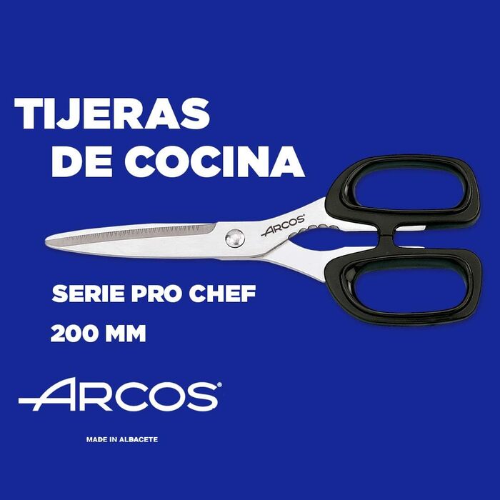 Набір кухонних ножів Arcos Clasica (6 предметів) з блоком - 4 ножі + кухонні ножиці + точилка - нержавіюча сталь NITRUM, ручки POM, дерев'яний блок