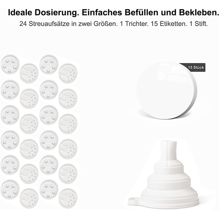 Набір банок для спецій Greeano з дерев'яною кришкою, 12 шт. по 120 мл – скляні ємності для спецій зі знімним розсіювачем