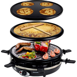 В 1 Raclette Pancakemaker Grill Crepemaker на 6 осіб RAC-1200W-Basel, 4