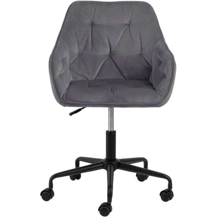 Крісло для офісу Bentley від AC Design - крісло для роботи, зелено-чорне, з м'якою оббивкою з велюру, розмір 88,5 x 59 x 58,5 см