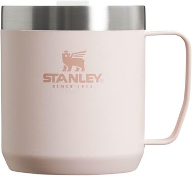 Термокружка Stanley Classic Legendary Camp Mug 0.35L - Рожевий Кварц - Зберігає тепло 1.5 год, холод 3 год - Нержавіюча сталь, BPA Free