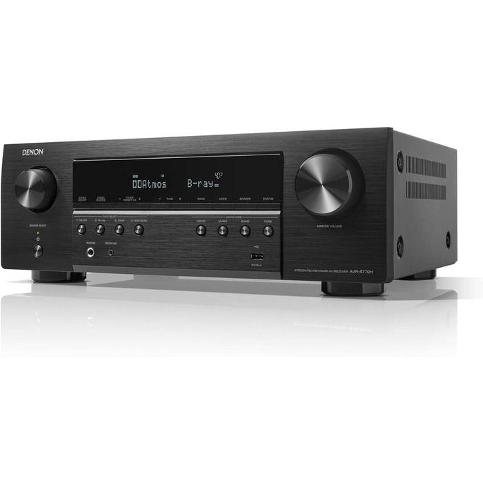 Канальний AV-ресивер Denon AVR-S770H, Dolby Atmos, DTSX, 8K HDMI, Bluetooth, Wi-Fi, AirPlay 2, HEOS, 7.2-