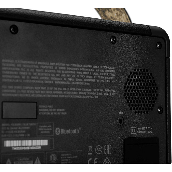 Портативна Bluetooth колонка Marshall Kilburn II, водостійка, чорна з латунню