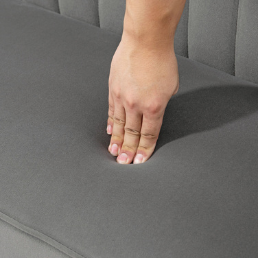 Диван Ретро Стиль, 2-місний, на дерев'яних ніжках, 117 см x 56,5 см x 77 см, Темно-сірий