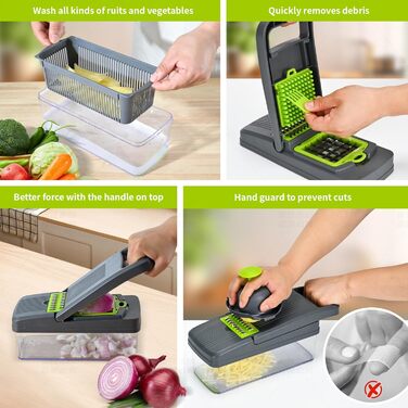 Багатофункціональний овочеріз Mandoline зі сталі: для кубиків, соломки, картоплі