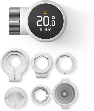 tado Smartes Heizkörperthermostat X: Розумний термостат для радіатора з керуванням через додаток та голосових помічників (Alexa, Siri, Google Assistant), енергозбереження, DIY монтаж