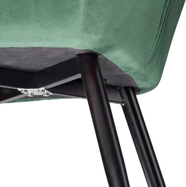 Тектайк® сучасне крісло для їдальні з підлокітниками, сидіння з велюру, крісло з підлокітниками, крісло для вітальні, оббитий офісний стіл, стілець для туалетного столика - коричневий/чорний (набір 6 шт., темно-зелений чорний)