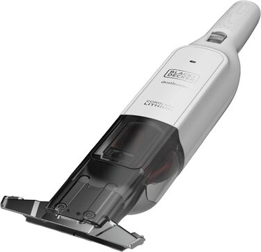 Акумуляторний ручний пилосос BlackDecker Dustbuster Slim HLVC315B11 (12 В, 1,5 Агод, без мішка та бездротовий, з вбудованою всмоктувальним насадкою розміру XXL, включаючи зарядну станцію, щілинну насадку та щітку для м'яких меблів)