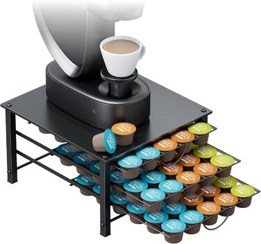 Тримач для капсул Dolce Gusto, металева висувна шухляда на 5 ярусів (90 капсул)