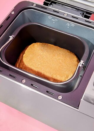 Хлібопічка з нержавіючої сталі - Легко та швидко випікати власний хліб - 15 програм випікання - 500 г, 700 г або 1 кг буханок хліба - 3 ступені підрум'янювання - таймер відстрочки