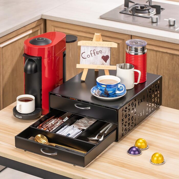 Тримач для капсул Vertuo, аксесуар для кави, органайзер для капсул Nespresso, велика місткість, підходить для всіх розмірів, кавостанція для кав'ярні
