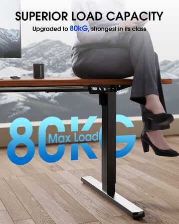 Електричний стіл-трансформер з регулюванням висоти та кабельною масою (чорний)