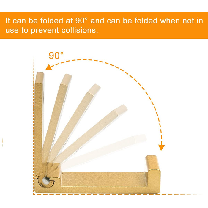 Складаний гачок настінний гачок, складаний гачок для одягу, настінний гачок для одягу складаний, складаний гачок (срібло) (золото), 5 шт.