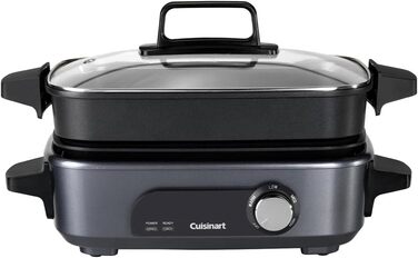 Мультиварка Cuisinart Cook In 5 in 1: гриль, тушкування, приготування на пару, варіння та приготування в мультиварці | Нержавіюча сталь, антипригарне покриття, сталеві пластини та сковороди