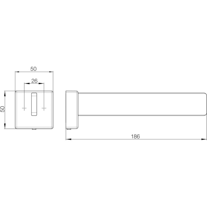 Тримач для рушників EMCO Cue настінний, хромований, металевий, з роликом для запасних рушників