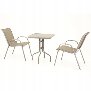 Комплект садових меблів Jumi з техноротанга, бежевий, 3 предмети