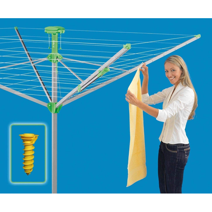 Павук для прання Jewel (розрахований на 5-6 завантажень білизни, регулюється по висоті 140-175 см, з урахуванням ПДВ). Захисний чохол, вішалка для одягу, з поворотною нижньою втулкою) 30239 (600 Easy)