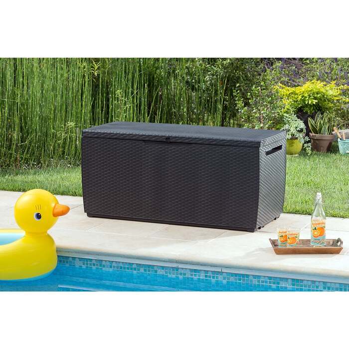 Коробка для подушок KETER® Capri Anthracite 310L з коліщатками